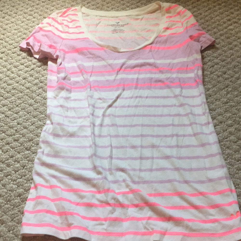 Purple and pink striped shirt from American Eagle